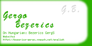 gergo bezerics business card